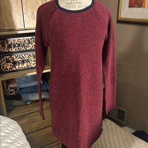national Picnic Red & Navy Sweater Dress / Tunic - Small